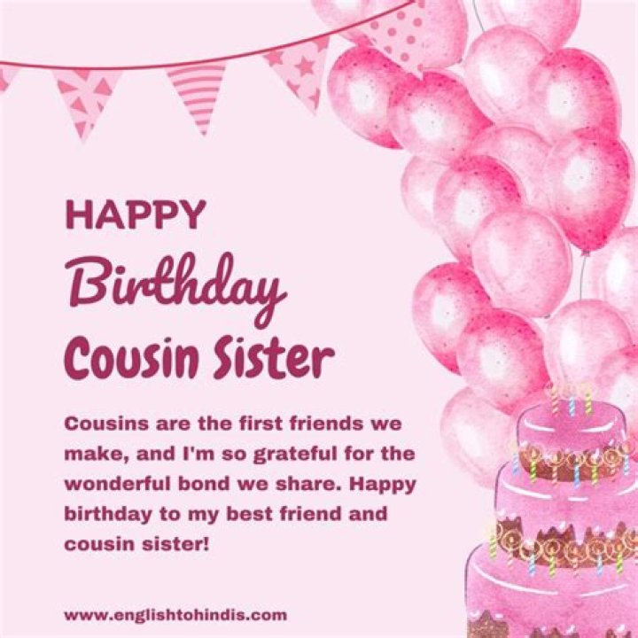 For cousin sister birthday wishes?