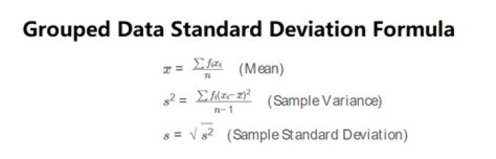 For grouped data standard deviation formula?
