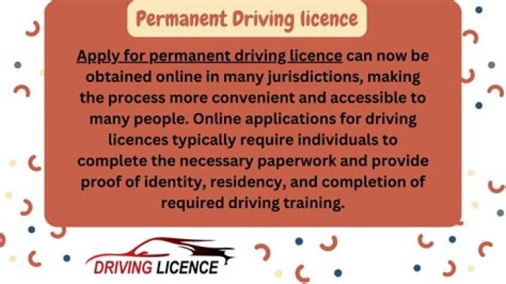 For permanent driving licence?