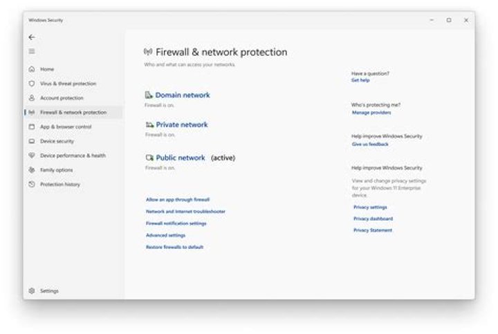 For the windows firewall?