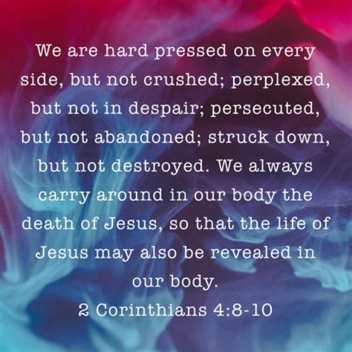 For we are hard pressed on every side?