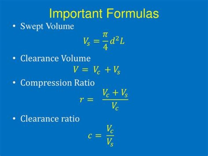 Formula for swept volume?