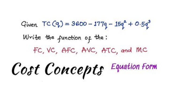 Formula for tfc in economics?