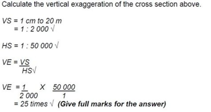 Formula for vertical exaggeration?