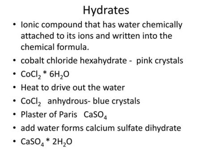 Has water chemically attached to its ions?