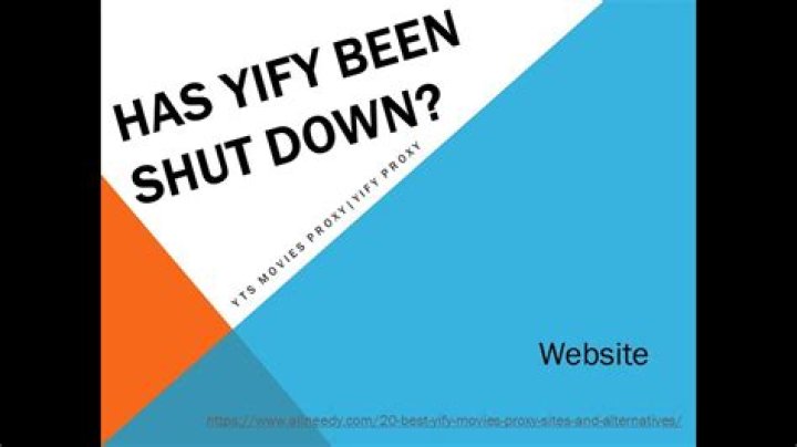 Has yify been shut down?