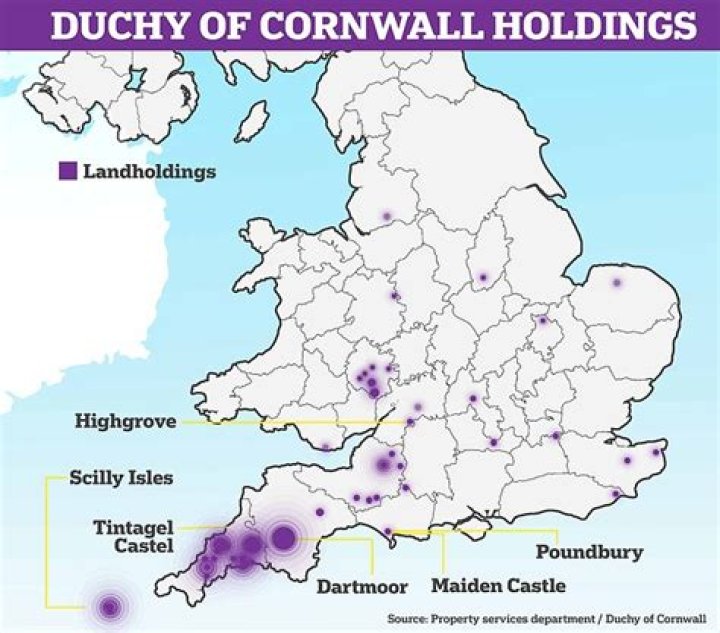 How big is the duchy of cornwall?