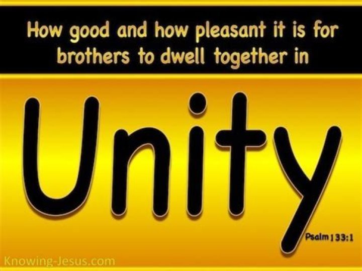 How blessed it is when brothers dwell in unity?
