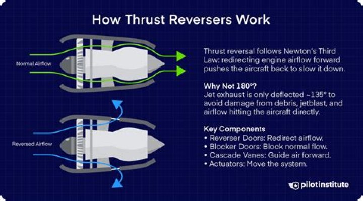 How do cascade thrust reversers work?