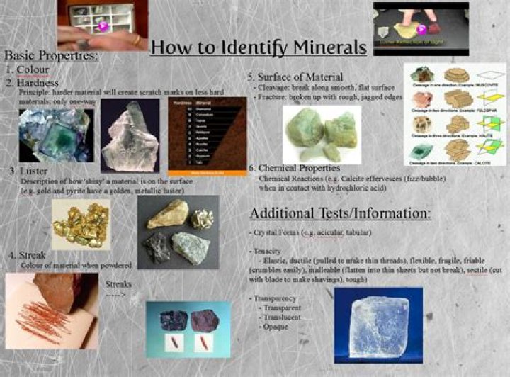 How do geologists identify minerals?