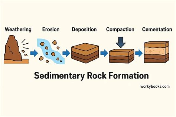 How does cementation form sedimentary rock?
