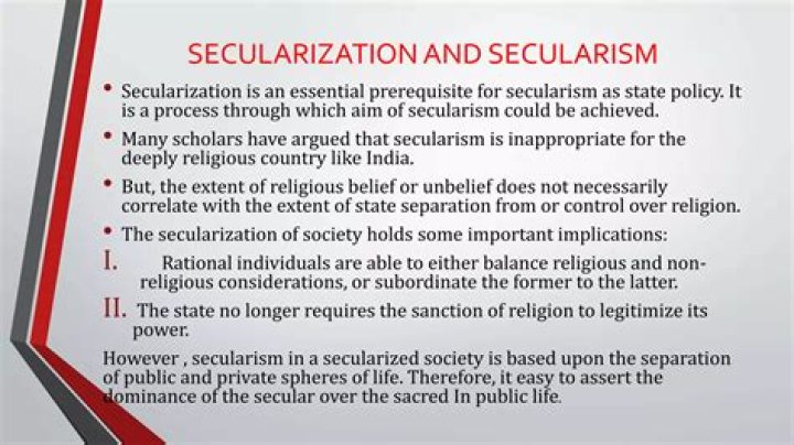 How does secularization affect society?