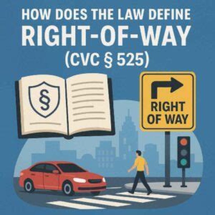 How does the law define right of way?