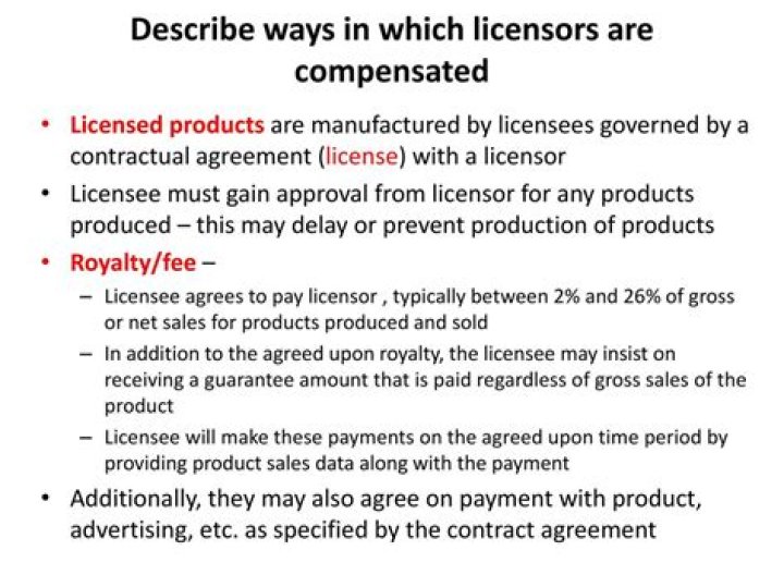 How exactly do licensors get paid?