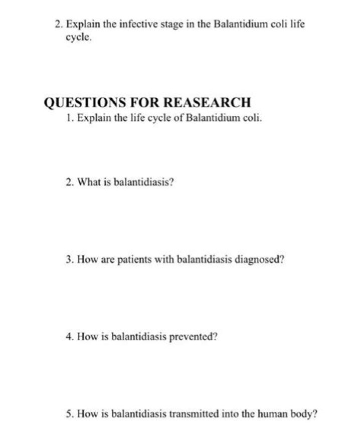 How is balantidiasis transmitted into the human body?