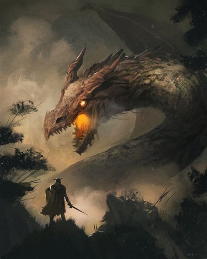 How is the dragon described in beowulf?