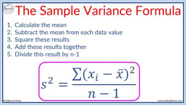 How is variance calculated?