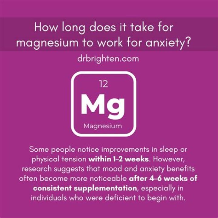 How long does it take for magnesium to work?