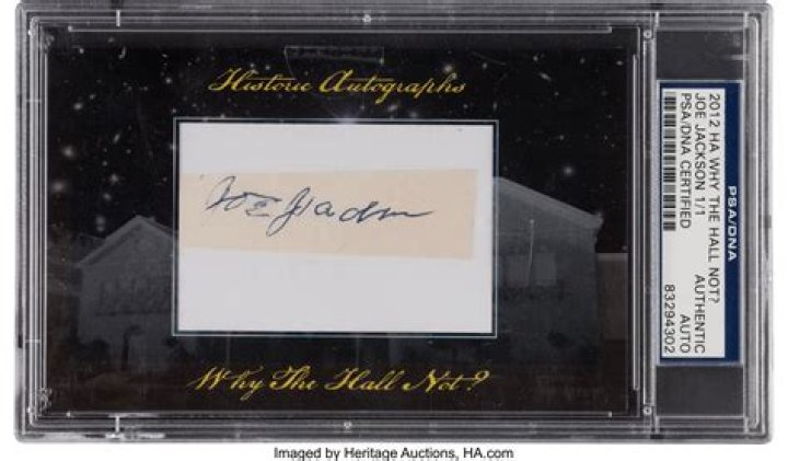 How much is a shoeless joe jackson autograph?