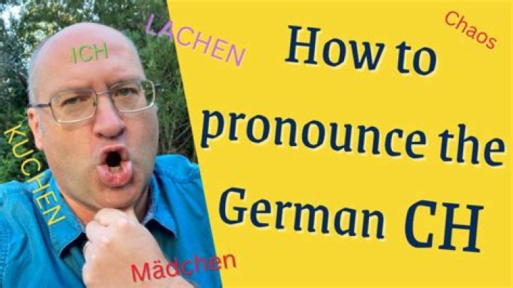 How pronounce ch in german?
