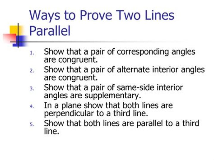 How prove two lines are parallel?