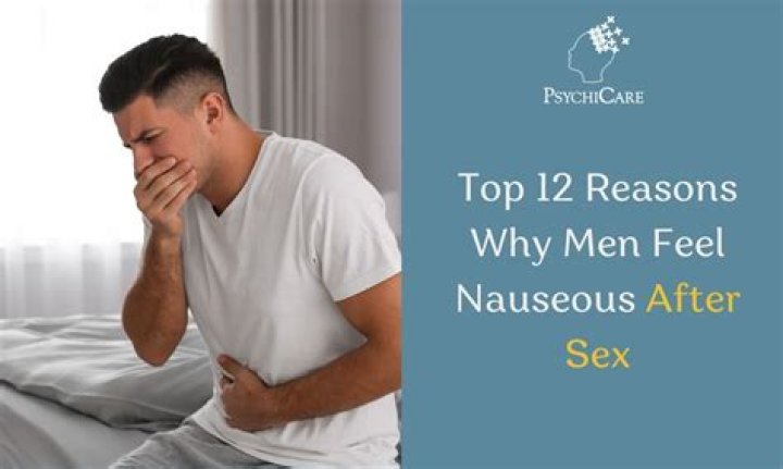 How should you lay when you feel nauseous?