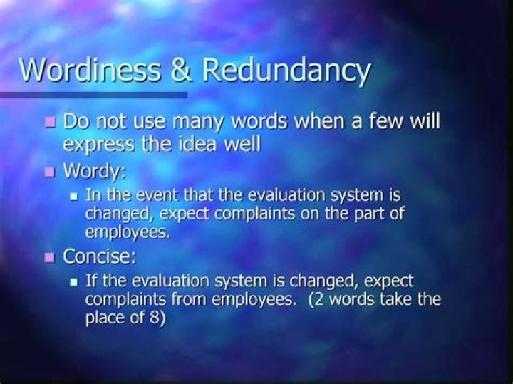How to avoid wordiness/redundancy?