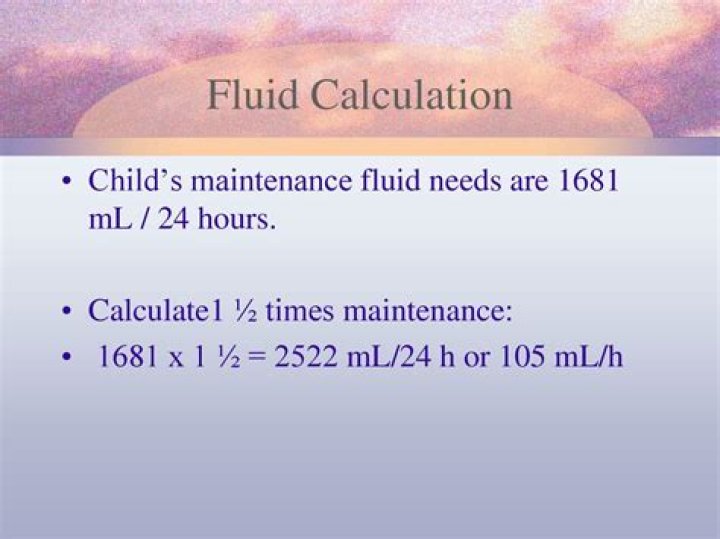 How to calculate maintenance fluid?