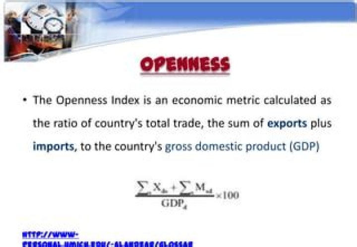 How to calculate openness of economy?