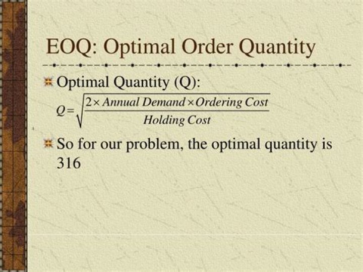 How to calculate optimal order quantity?
