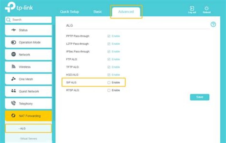 How to check if sip alg is enabled?