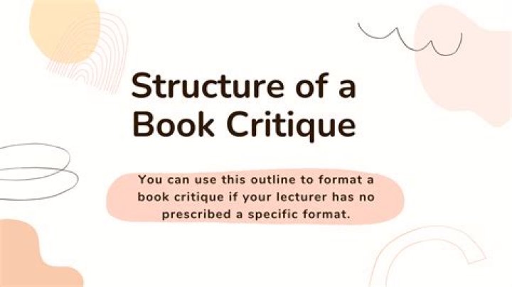 How to critique a book?