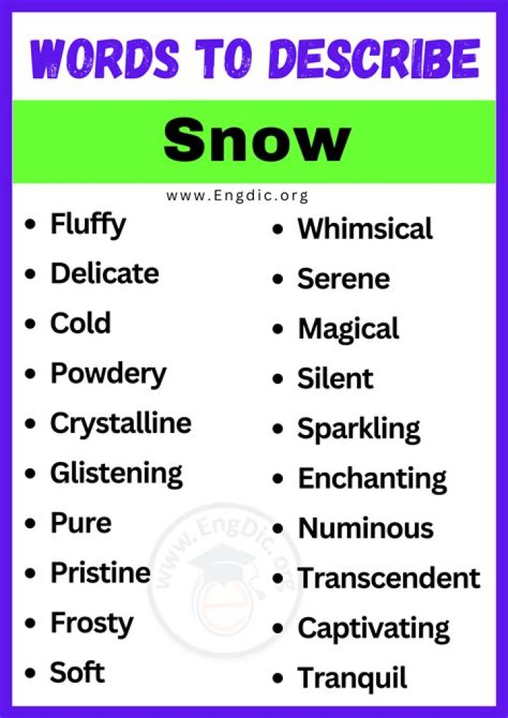 How to describe snow?