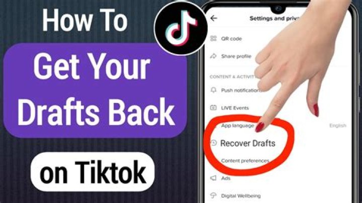 How to get your drafts back on tiktok?