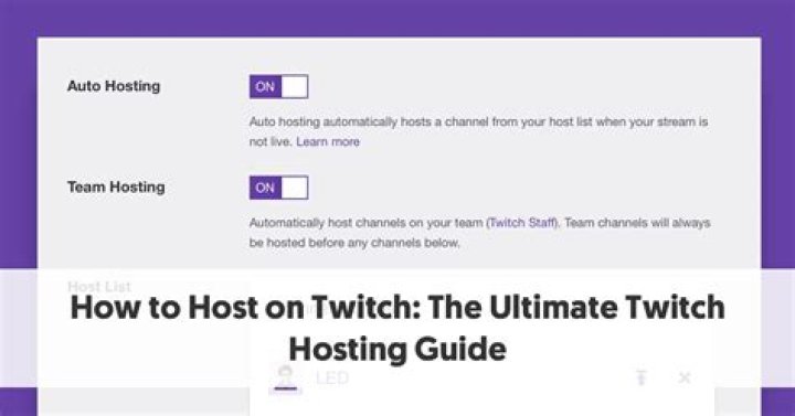 How to host on twitch?
