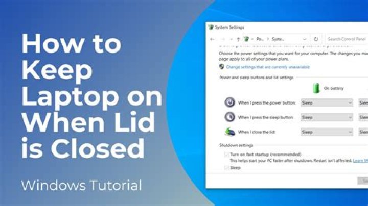 How to make laptop still run when closed?
