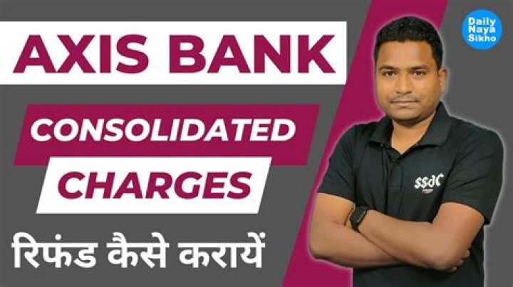 How to refund consolidated charges in axis bank?