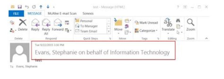 How to send an email on behalf of someone?