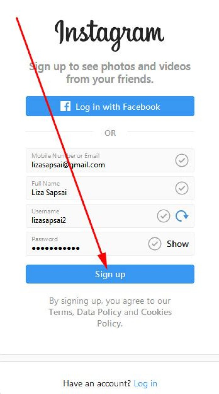 How to sign up for instagram?