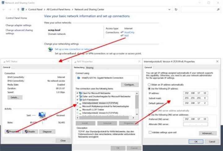 How to statically assign an ip address windows 10?