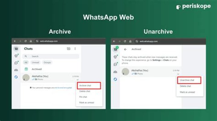 How to unarchive chat on whatsapp?