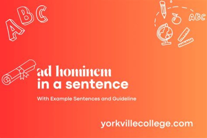 How to use ad hominem in a sentence?