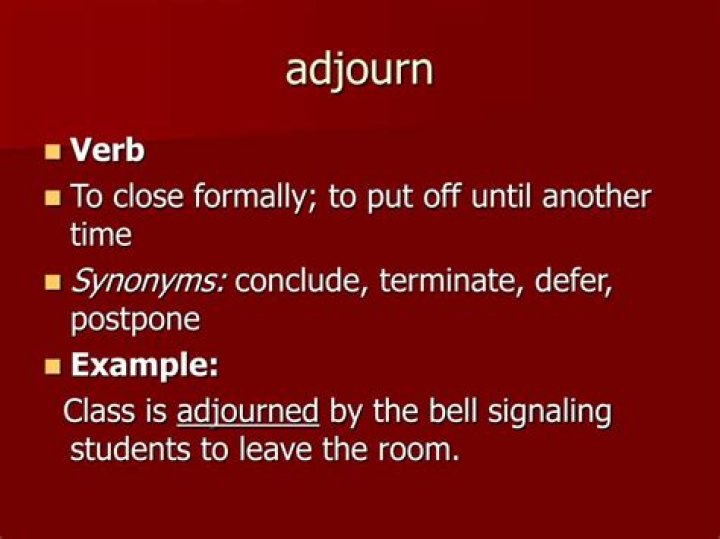 How to use adjourn in a sentence?