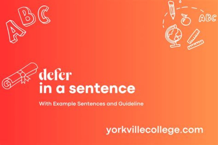 How to use defer in a sentence?