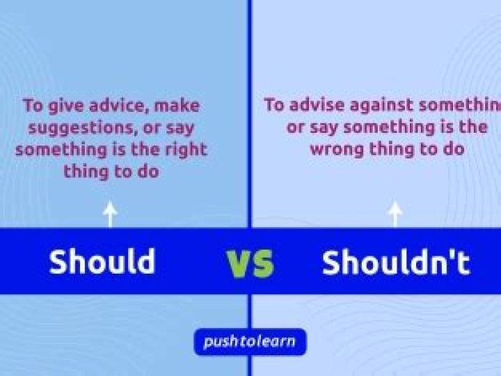 How to use should and shouldn't?