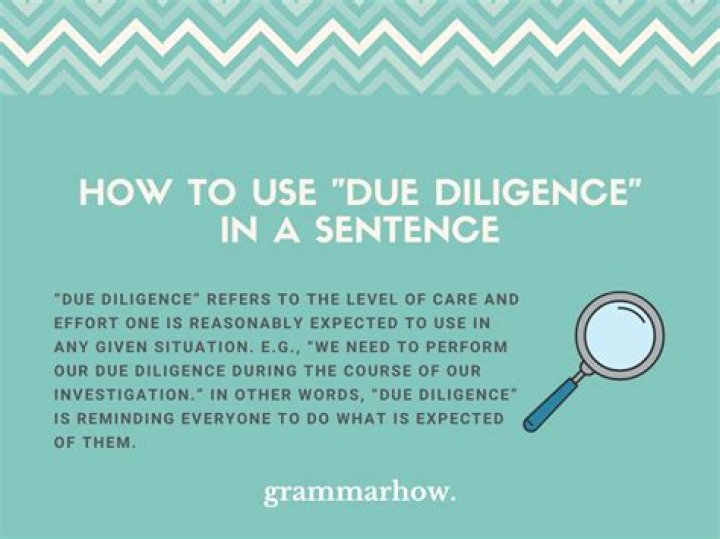 How to use the word due diligence in a sentence?