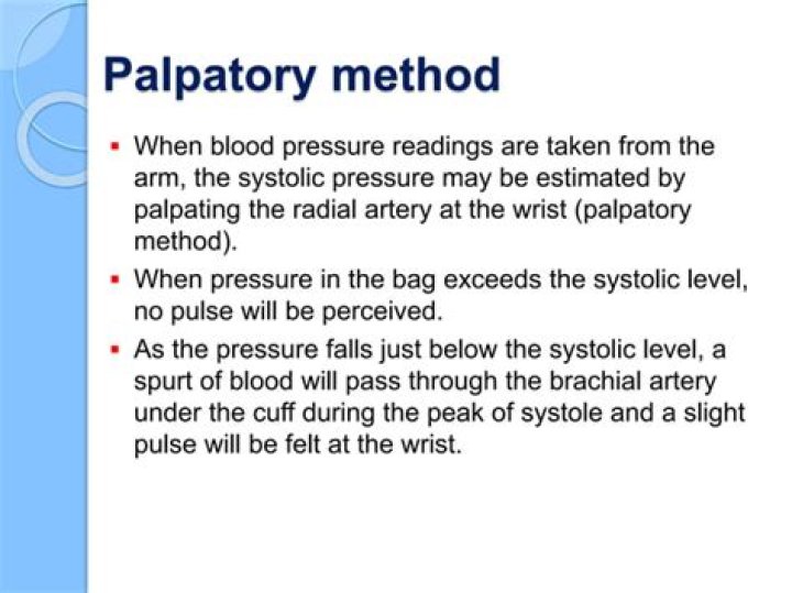 How to write palpated blood pressure?