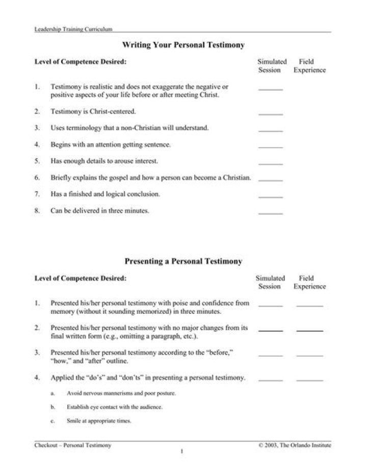 How to write testimony?