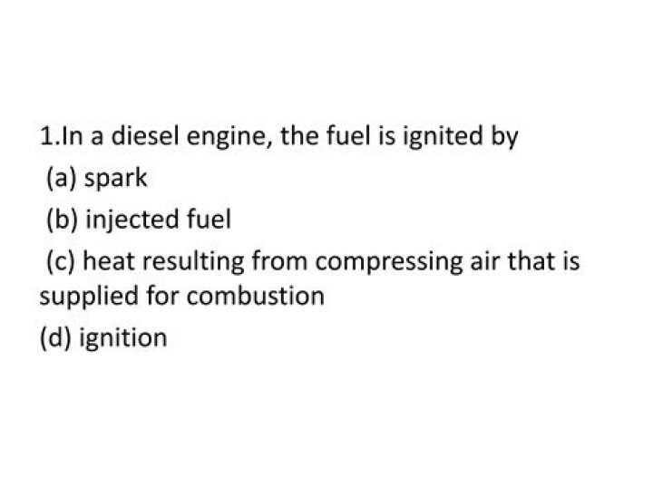 In a diesel engine the fuel is ignited by?