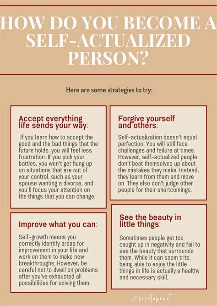 In a self-actualized person?